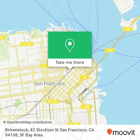 Mapa de Birkenstock, 42 Stockton St San Francisco, CA 94108