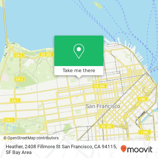 Mapa de Heather, 2408 Fillmore St San Francisco, CA 94115