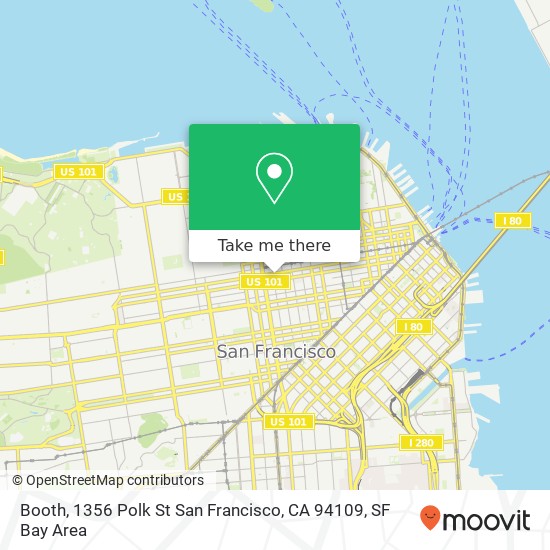 Mapa de Booth, 1356 Polk St San Francisco, CA 94109