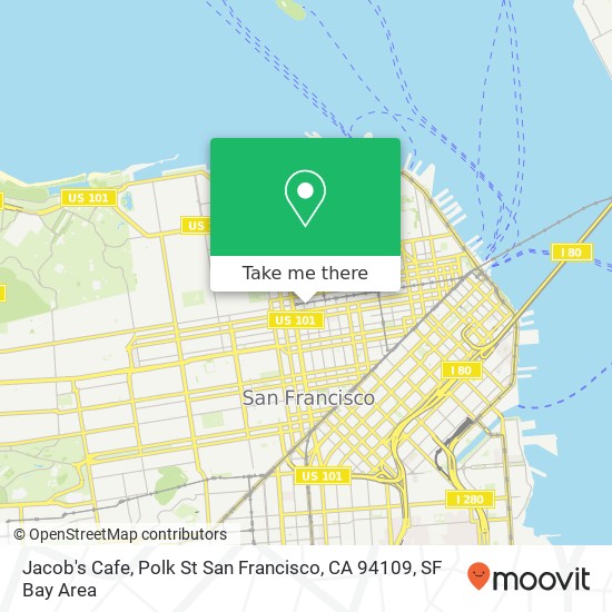 Mapa de Jacob's Cafe, Polk St San Francisco, CA 94109