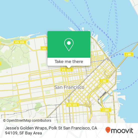 Jesse's Golden Wraps, Polk St San Francisco, CA 94109 map