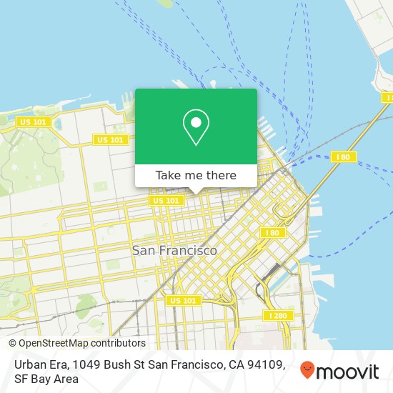 Mapa de Urban Era, 1049 Bush St San Francisco, CA 94109