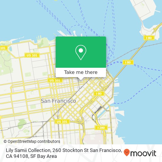 Mapa de Lily Samii Collection, 260 Stockton St San Francisco, CA 94108