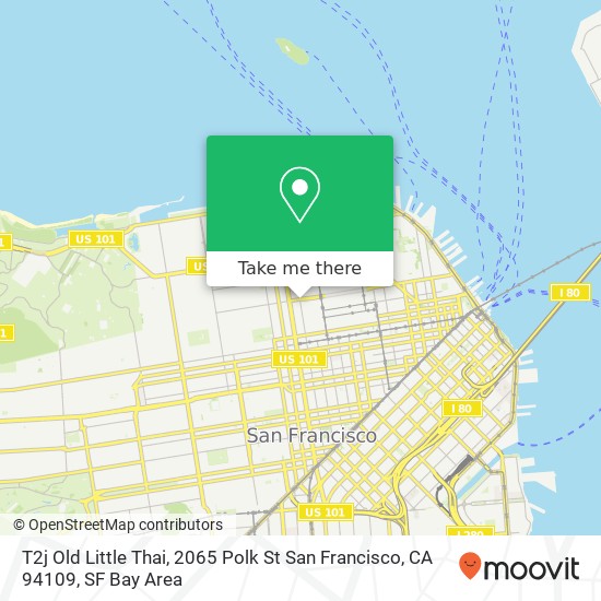 Mapa de T2j Old Little Thai, 2065 Polk St San Francisco, CA 94109