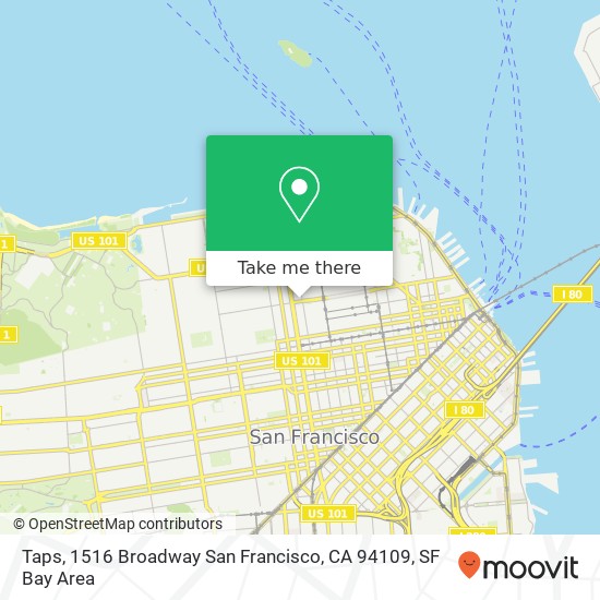Taps, 1516 Broadway San Francisco, CA 94109 map