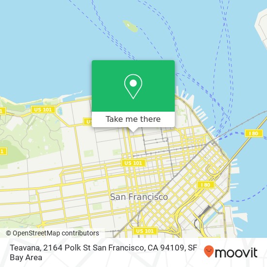 Mapa de Teavana, 2164 Polk St San Francisco, CA 94109