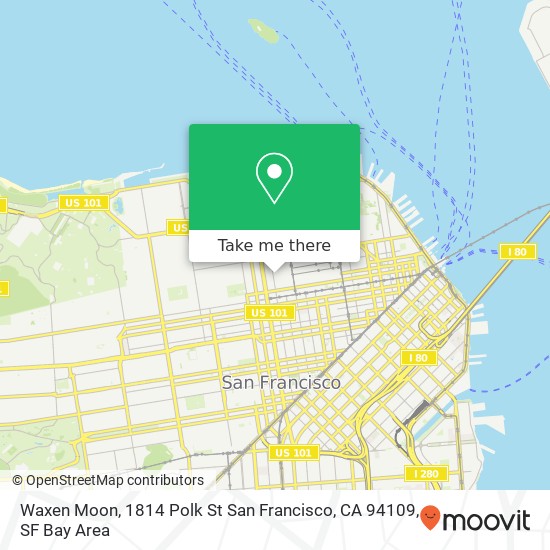 Mapa de Waxen Moon, 1814 Polk St San Francisco, CA 94109