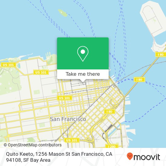 Mapa de Quito Keeto, 1256 Mason St San Francisco, CA 94108