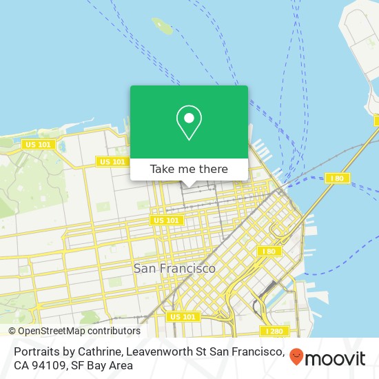 Mapa de Portraits by Cathrine, Leavenworth St San Francisco, CA 94109