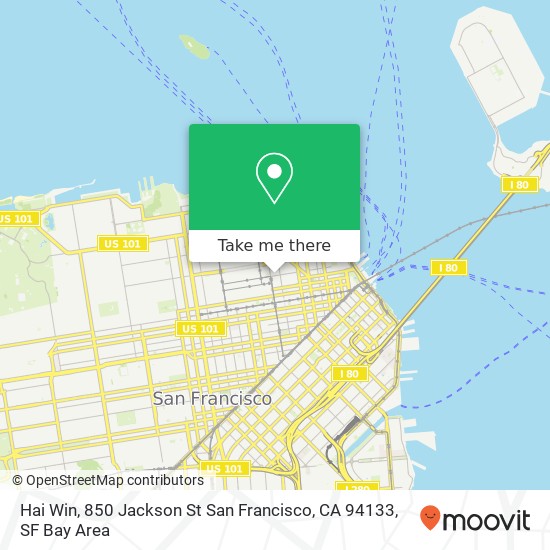 Mapa de Hai Win, 850 Jackson St San Francisco, CA 94133