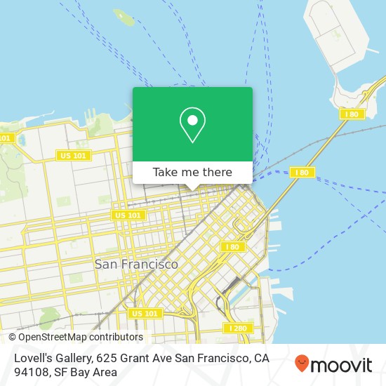 Mapa de Lovell's Gallery, 625 Grant Ave San Francisco, CA 94108