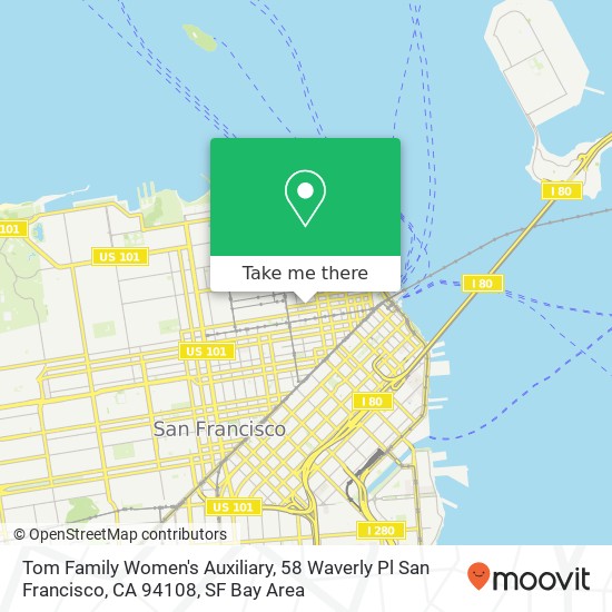 Tom Family Women's Auxiliary, 58 Waverly Pl San Francisco, CA 94108 map