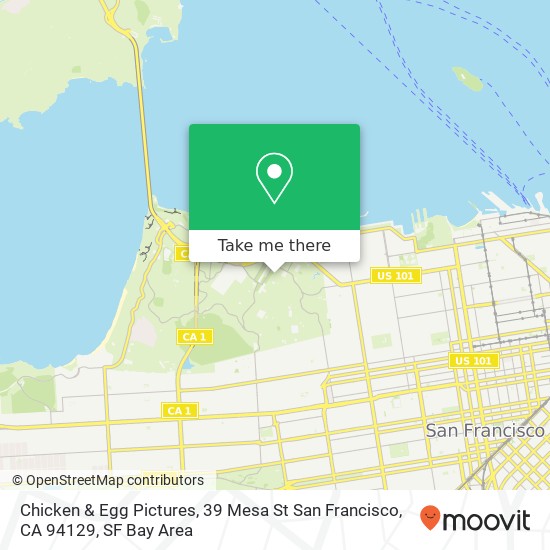 Mapa de Chicken & Egg Pictures, 39 Mesa St San Francisco, CA 94129