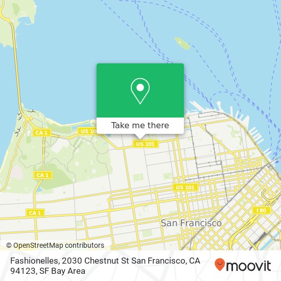Mapa de Fashionelles, 2030 Chestnut St San Francisco, CA 94123