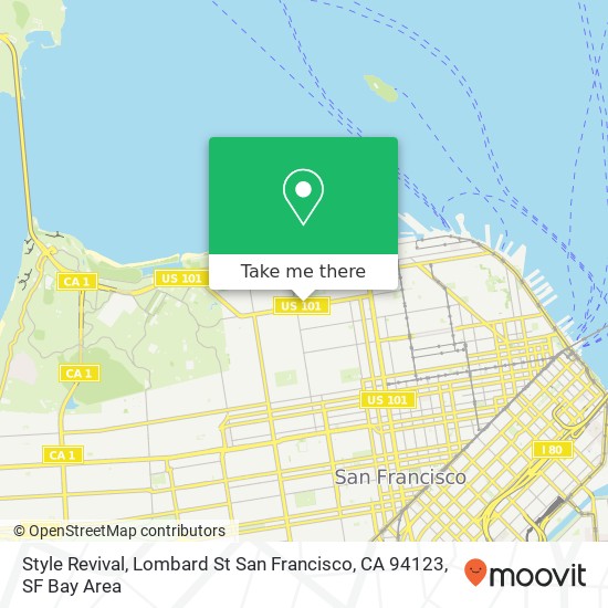 Mapa de Style Revival, Lombard St San Francisco, CA 94123