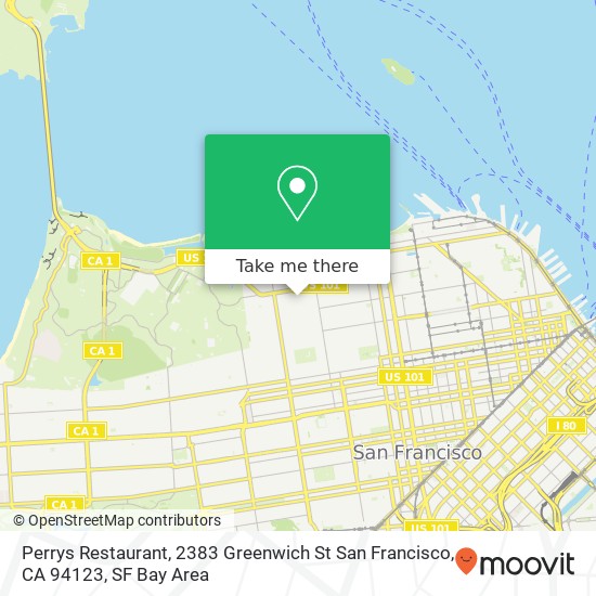 Perrys Restaurant, 2383 Greenwich St San Francisco, CA 94123 map