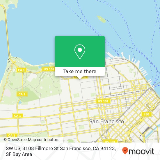 Mapa de SW US, 3108 Fillmore St San Francisco, CA 94123