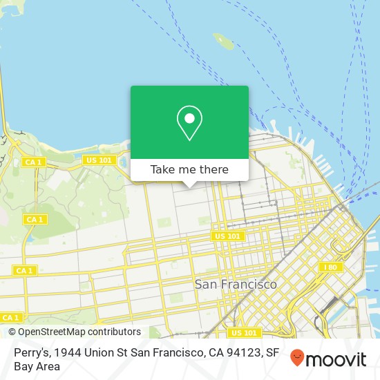 Mapa de Perry's, 1944 Union St San Francisco, CA 94123