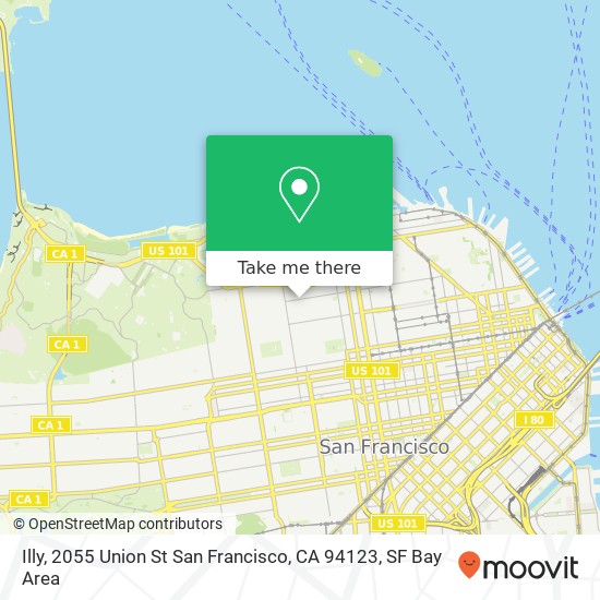 Mapa de Illy, 2055 Union St San Francisco, CA 94123