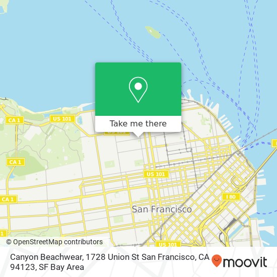 Canyon Beachwear, 1728 Union St San Francisco, CA 94123 map