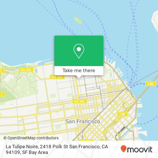 Mapa de La Tulipe Noire, 2418 Polk St San Francisco, CA 94109