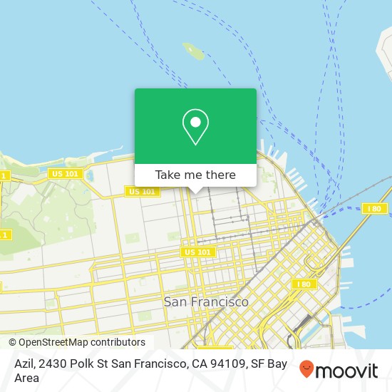 Mapa de Azil, 2430 Polk St San Francisco, CA 94109