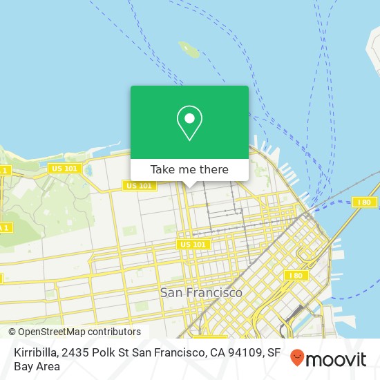 Mapa de Kirribilla, 2435 Polk St San Francisco, CA 94109