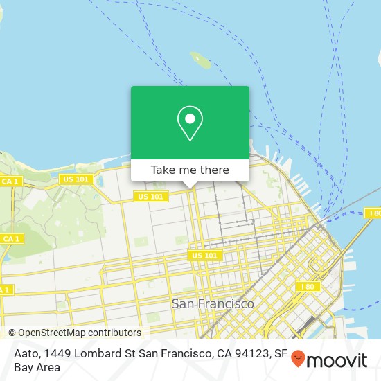 Mapa de Aato, 1449 Lombard St San Francisco, CA 94123