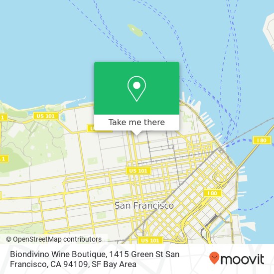 Biondivino Wine Boutique, 1415 Green St San Francisco, CA 94109 map