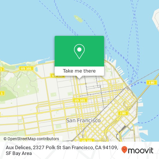 Mapa de Aux Delices, 2327 Polk St San Francisco, CA 94109