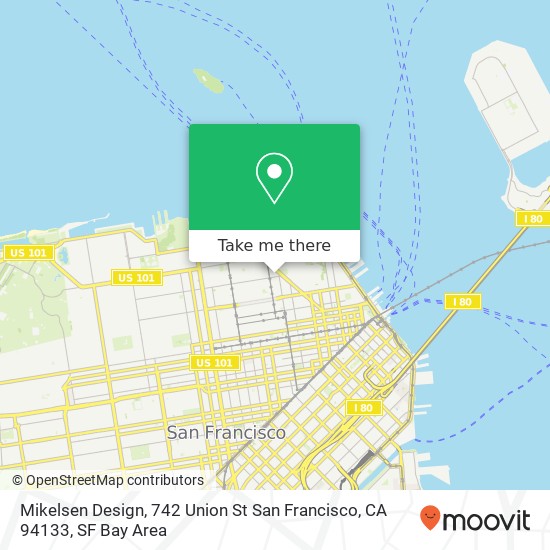 Mapa de Mikelsen Design, 742 Union St San Francisco, CA 94133