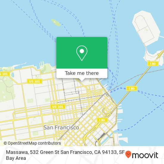 Mapa de Massawa, 532 Green St San Francisco, CA 94133