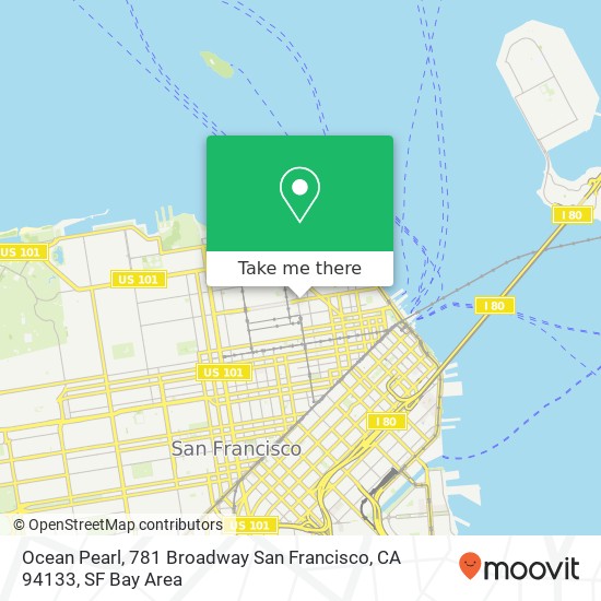 Mapa de Ocean Pearl, 781 Broadway San Francisco, CA 94133