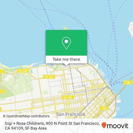 Mapa de Gigi + Rose Children's, 900 N Point St San Francisco, CA 94109