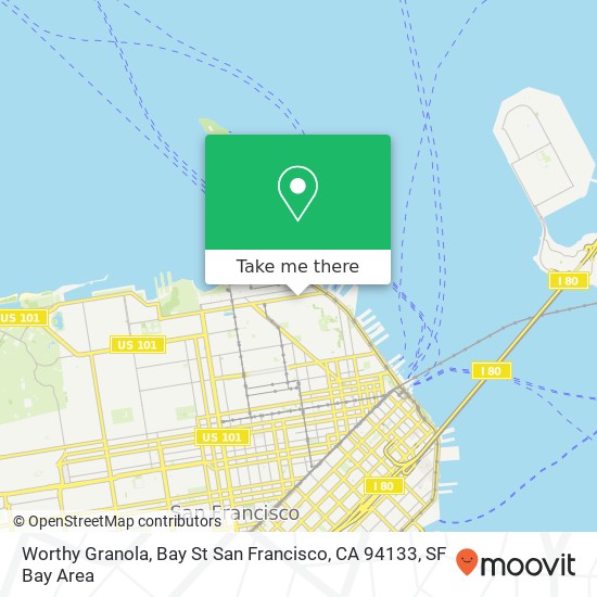 Mapa de Worthy Granola, Bay St San Francisco, CA 94133