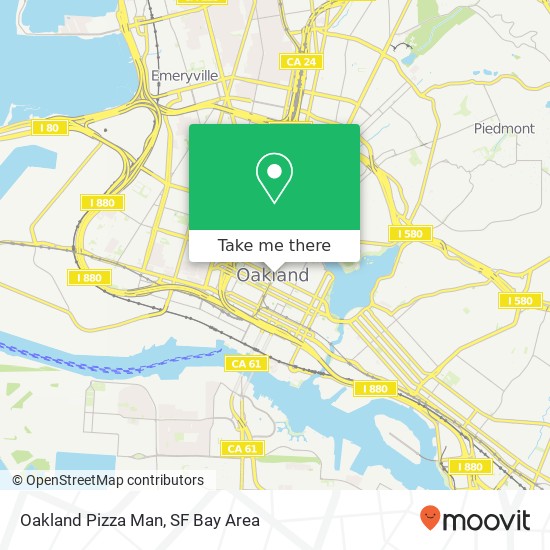 Mapa de Oakland Pizza Man