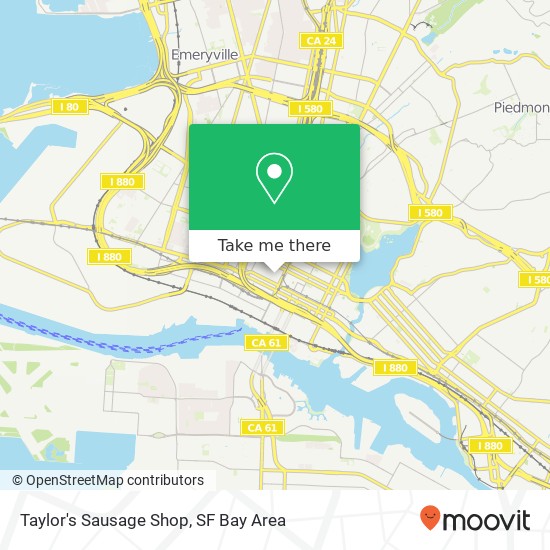 Mapa de Taylor's Sausage Shop, 907 Washington St Oakland, CA 94607