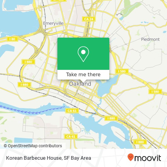 Mapa de Korean Barbecue House, 1442 Franklin St Oakland, CA 94612