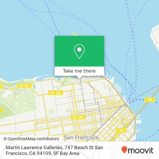 Mapa de Martin Lawrence Galleries, 747 Beach St San Francisco, CA 94109