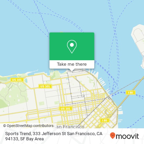 Mapa de Sports Trend, 333 Jefferson St San Francisco, CA 94133