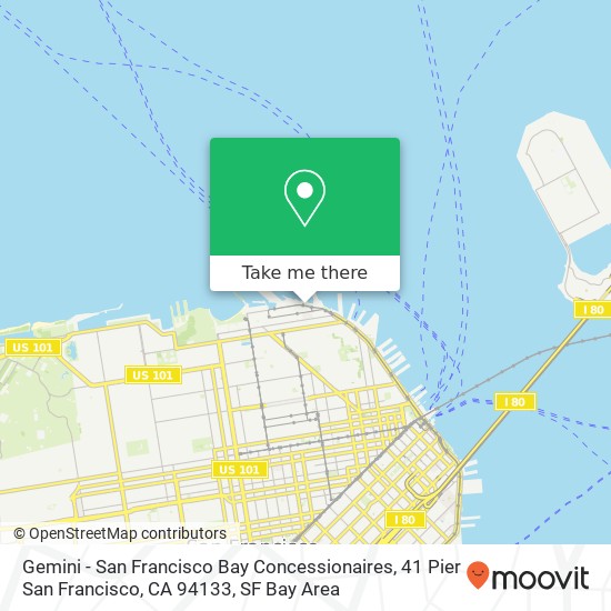 Mapa de Gemini - San Francisco Bay Concessionaires, 41 Pier San Francisco, CA 94133