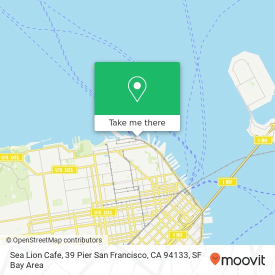 Mapa de Sea Lion Cafe, 39 Pier San Francisco, CA 94133