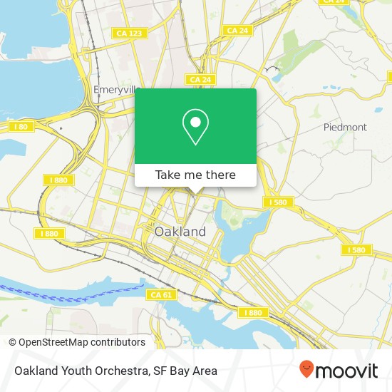 Mapa de Oakland Youth Orchestra