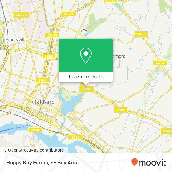 Mapa de Happy Boy Farms, Grand Ave Oakland, CA 94610