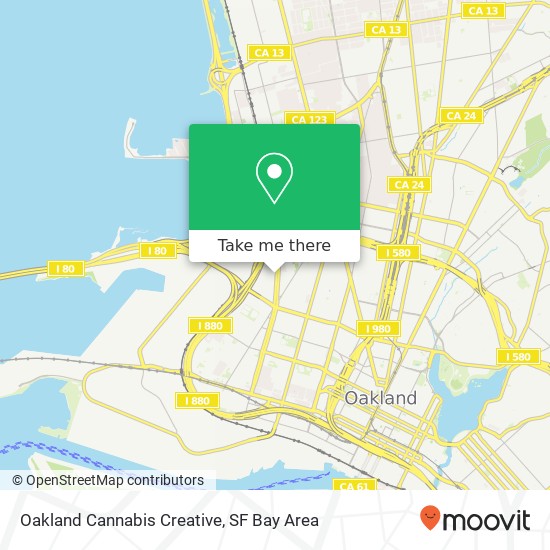 Mapa de Oakland Cannabis Creative