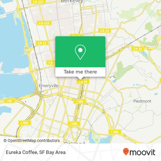 Mapa de Eureka Coffee, 45th St Oakland, CA 94609
