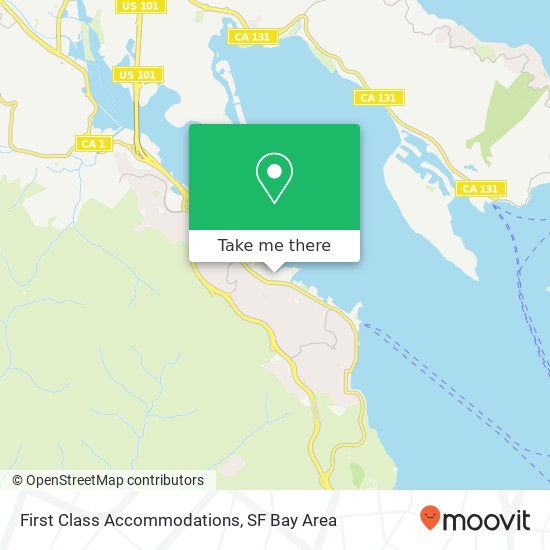 Mapa de First Class Accommodations, 10 Liberty Ship Way Sausalito, CA 94965
