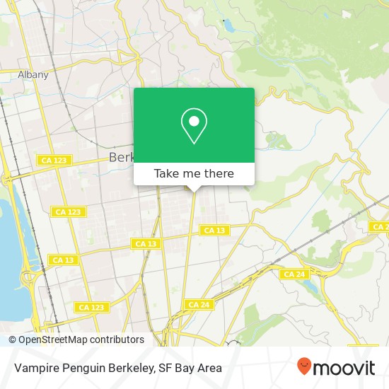 Mapa de Vampire Penguin Berkeley, 2575 Telegraph Ave Berkeley, CA 94704