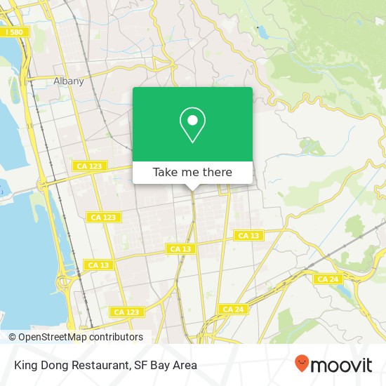 Mapa de King Dong Restaurant, 2429 Shattuck Ave Berkeley, CA 94704