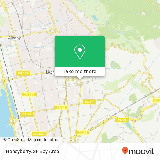 Mapa de Honeyberry, 2380 Telegraph Ave Berkeley, CA 94704
